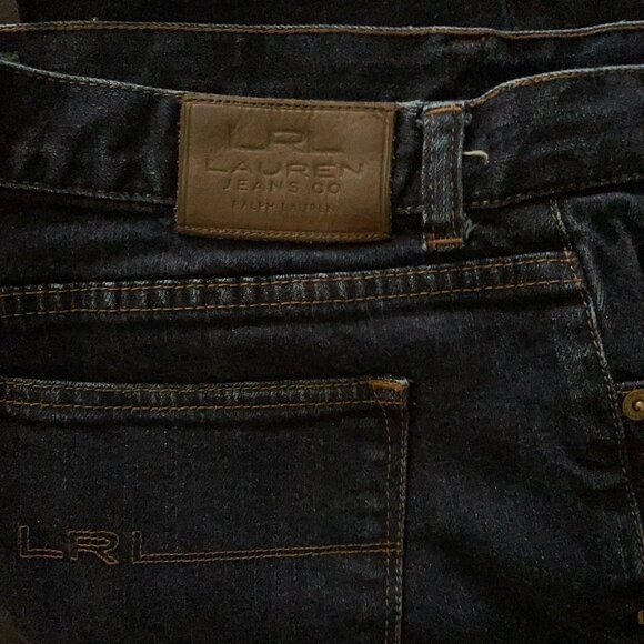 LRL Lauren Jeans Co 5 Pkt Modern Slim Size 8 Womens Dark Wash - Picture 3 of 12